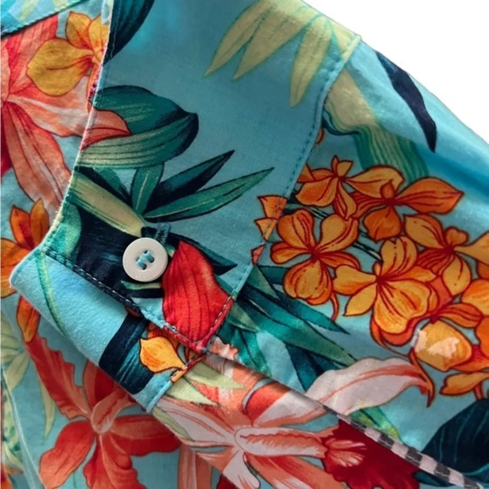 Tommy Bahama Tropical Cotton Tunic Beach Coverup SP - Picture 7 of 9